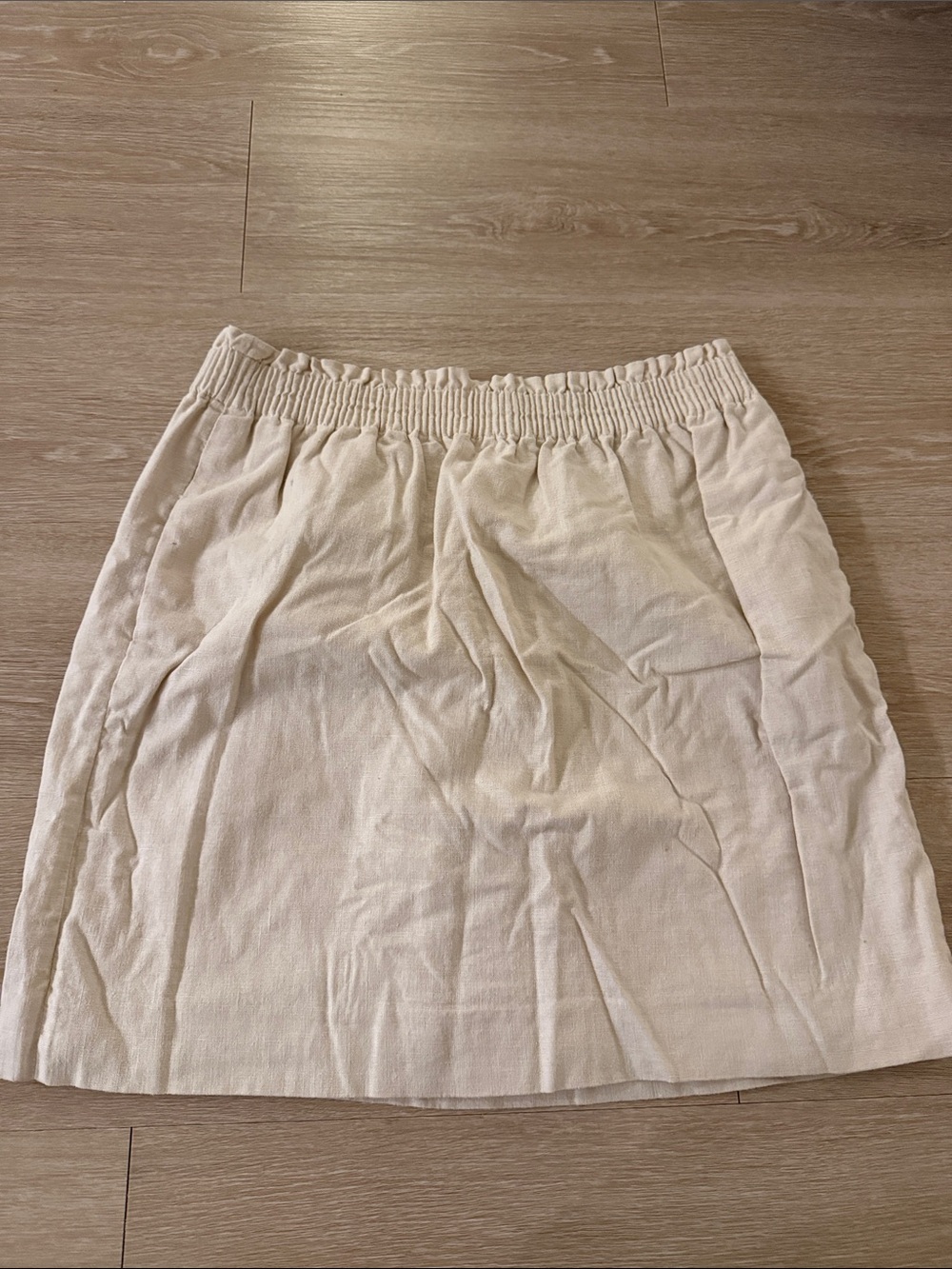 Light Cream Elastic-Waist Women’s Skirt